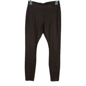 Dear John Womens Pants Size 29 Leggings Black Brown Shiny Snake Pull On Elastic